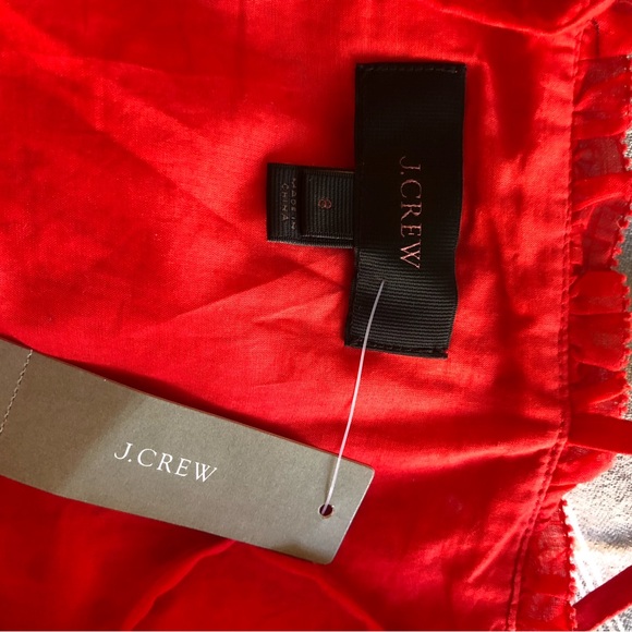 J. Crew Red Eyelet Spaghetti-Strap Dress - New With Tags - Picture 8 of 8